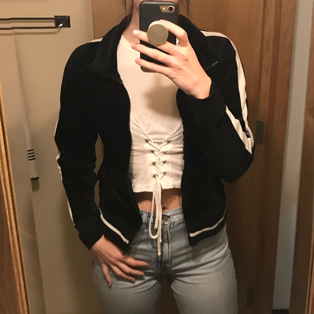 Black Velvet Track Jacket